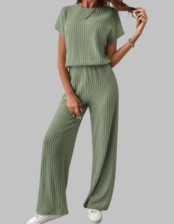MARIE - Casual Short Sleeve and Pants Set