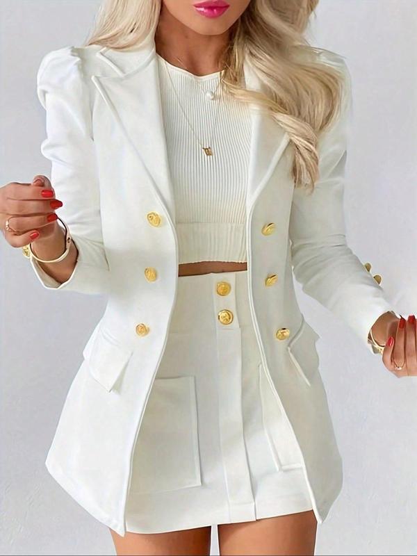 MAGDA - Elegant Two-Piece Blazer & Skirt Set for Winter & Fall Fashion