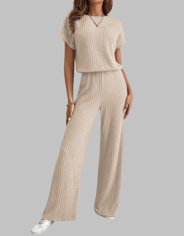 MARIE - Casual Short Sleeve and Pants Set