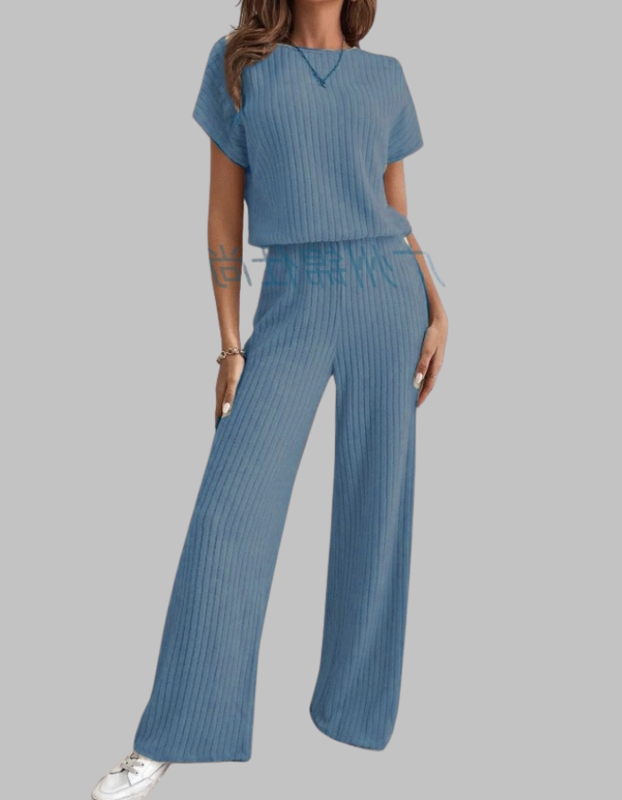 MARIE - Casual Short Sleeve and Pants Set