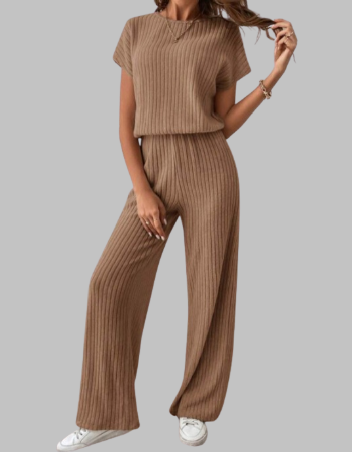 MARIE - Casual Short Sleeve and Pants Set