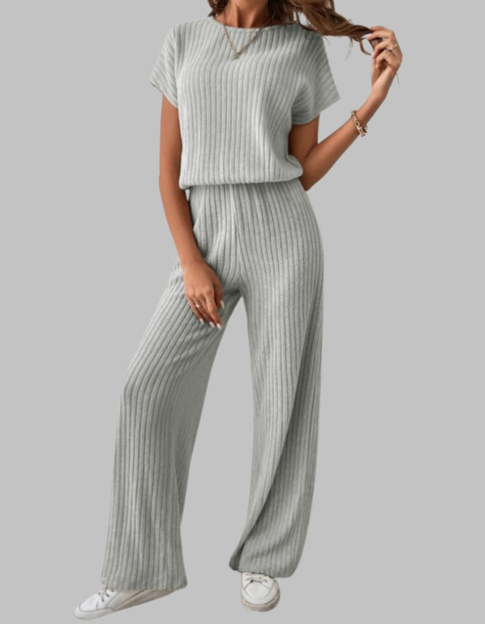 MARIE - Casual Short Sleeve and Pants Set