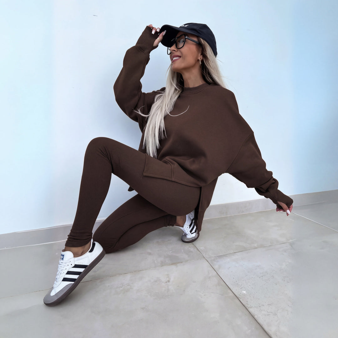 CATCHY - Long Sleeve Sweatshirt and Pants Set