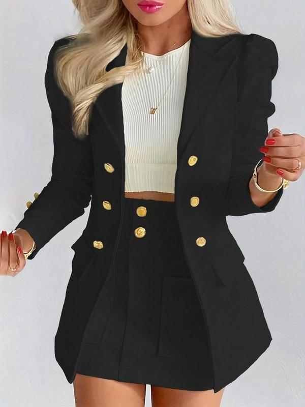 MAGDA - Elegant Two-Piece Blazer & Skirt Set for Winter & Fall Fashion