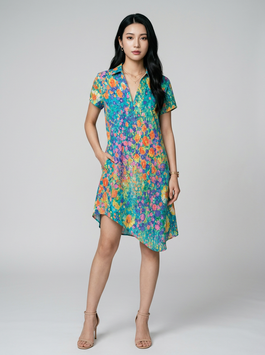 ALLISON boho chic summer dress in multicolour