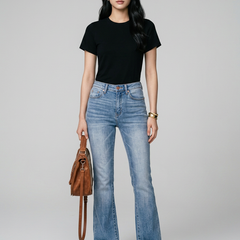ESTELLE Classic Mid-Rise Flare Jeans