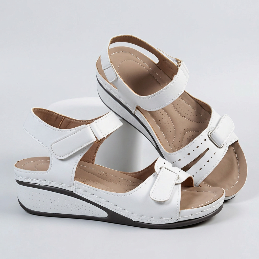 ELORIE Orthopaedic Comfort Sandals in White