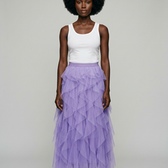 AZELITH | Elegant Relaxed Skirt in Purple