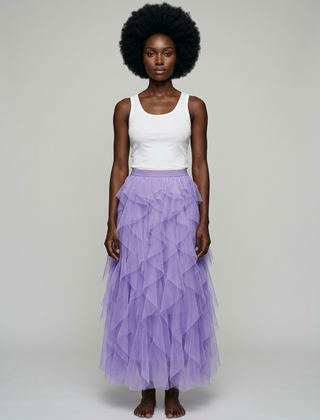 AZELITH | Elegant Relaxed Skirt in Purple
