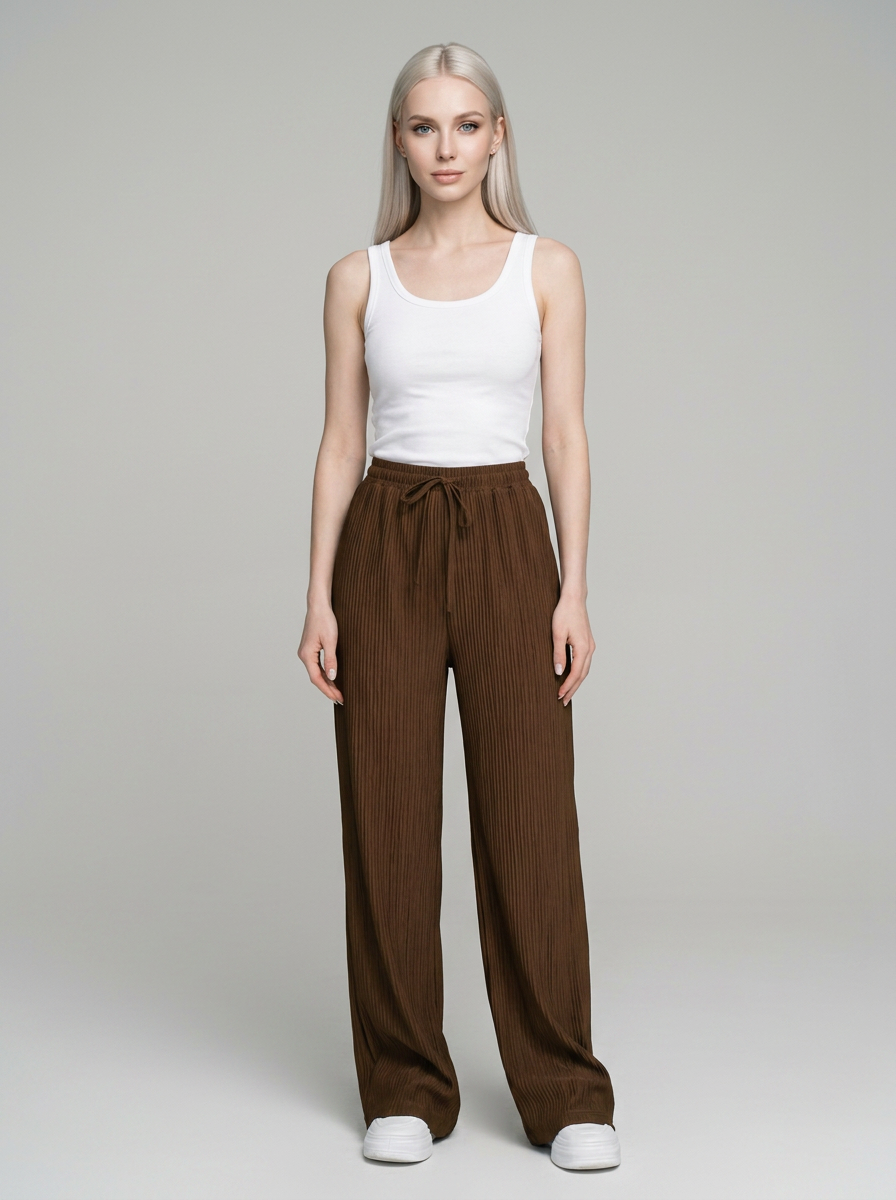Light Brown ZABBY wide-leg pants