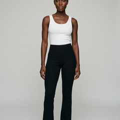 Black PILA high-waist flare yoga pants