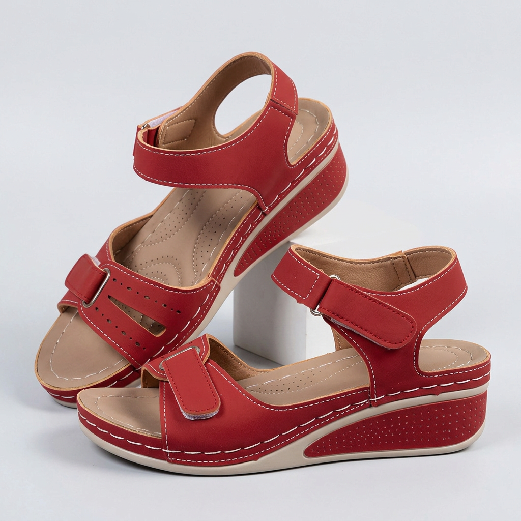 ELORIE Orthopaedic Comfort Sandals in Red