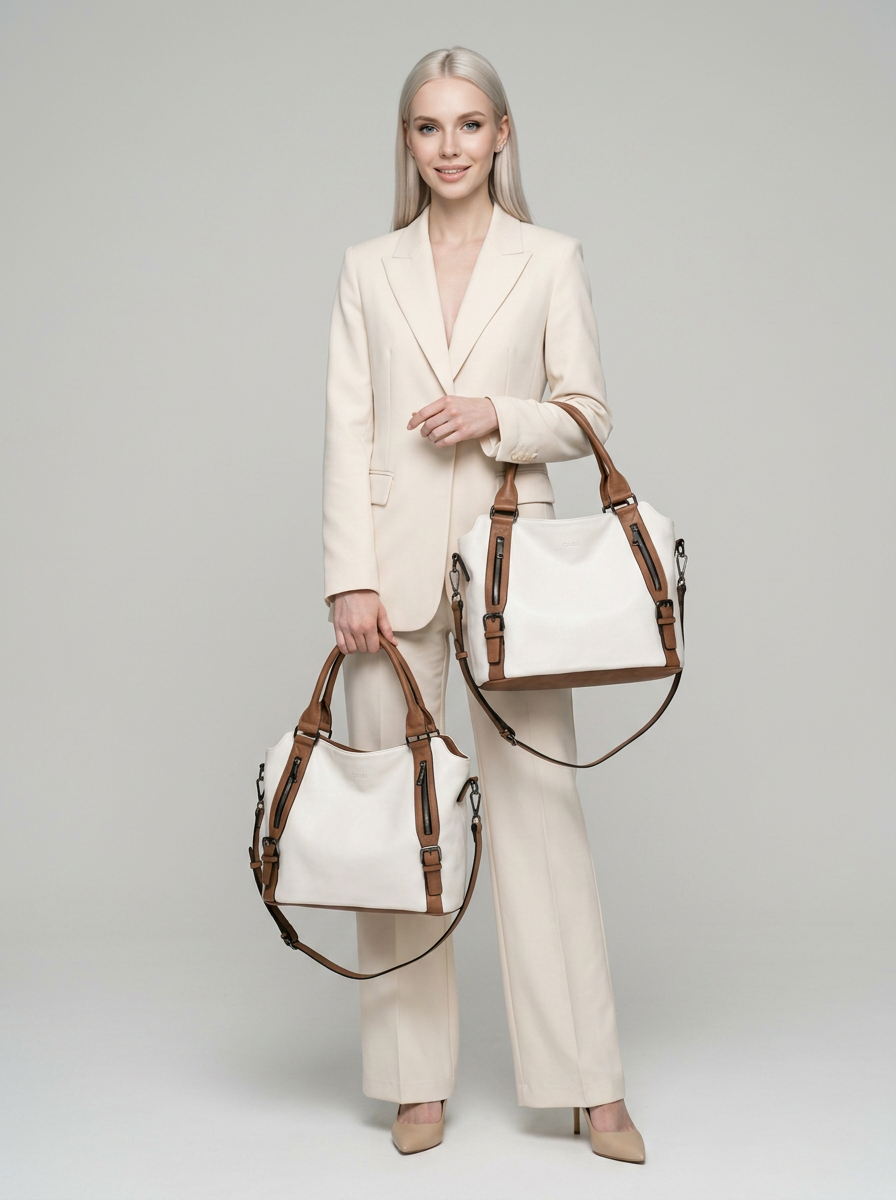 MARCELLA | The bag you reach for every day - Beige - with model