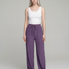 Purple ZABBY wide-leg pants