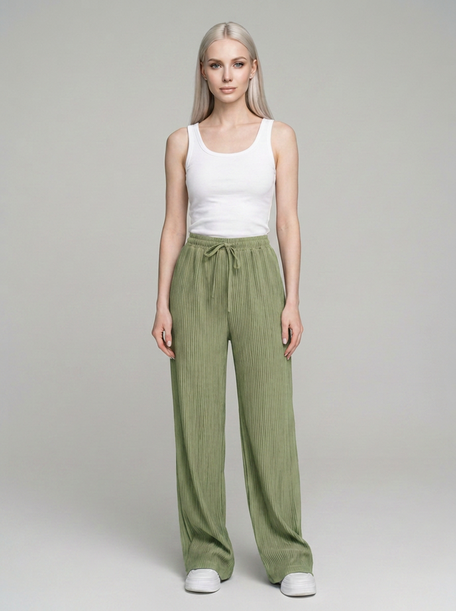 Light Green ZABBY wide-leg pants