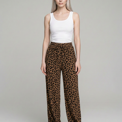 Black and Brown ZABBY wide-leg pants