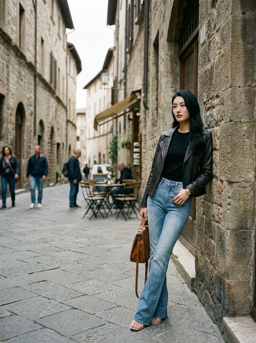 ESTELLE - Classic Mid-Rise Flare Jeans