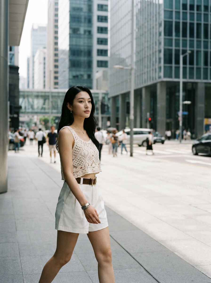 MÉLANIE - Chic High-Waist Shorts