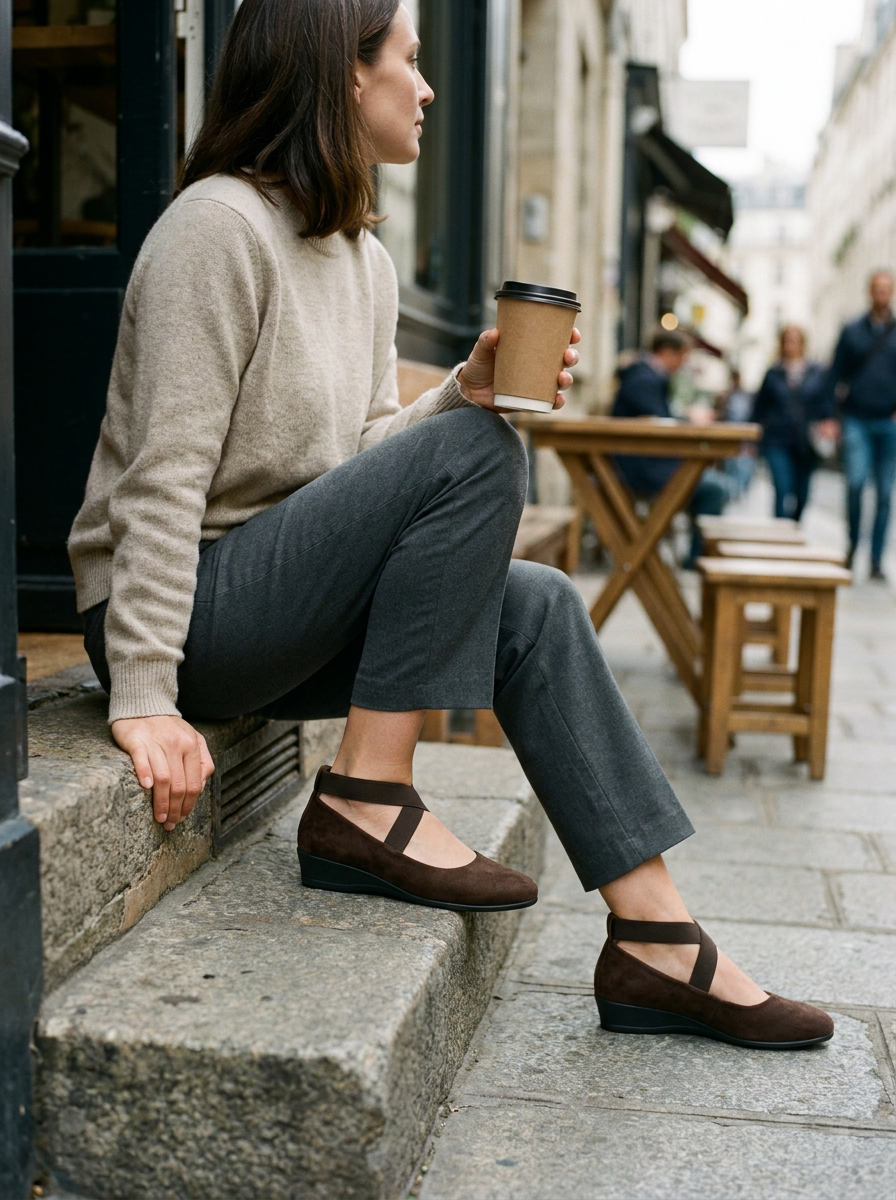 MARA - Comfy Closed Wedge Slip-On Shoes