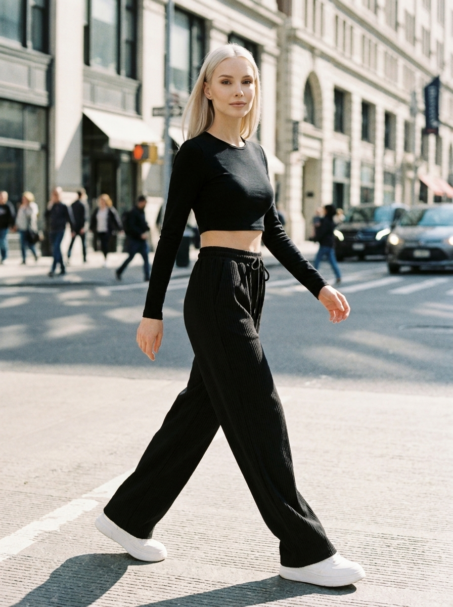 ZABBY - Casual Wide Leg Comfy Everyday Pants