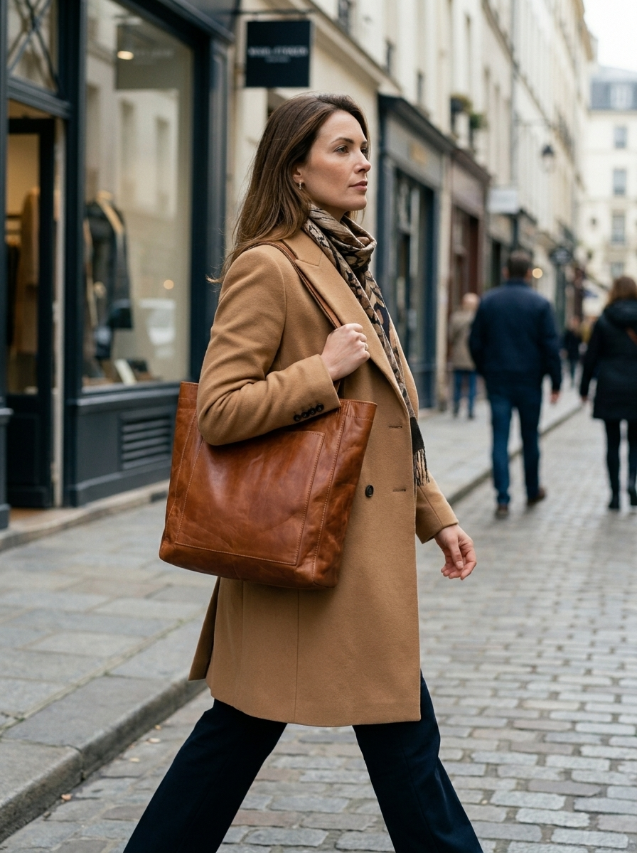 PAMELA | Classic Leather Tote