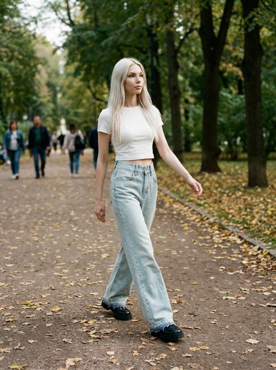 MAVINA – Summer Loose Fit Hem Jeans