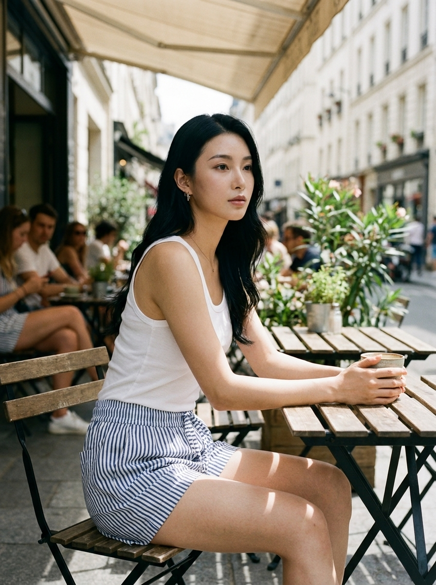 TAITE - Simple Summer Striped Relaxed Fit Buttom