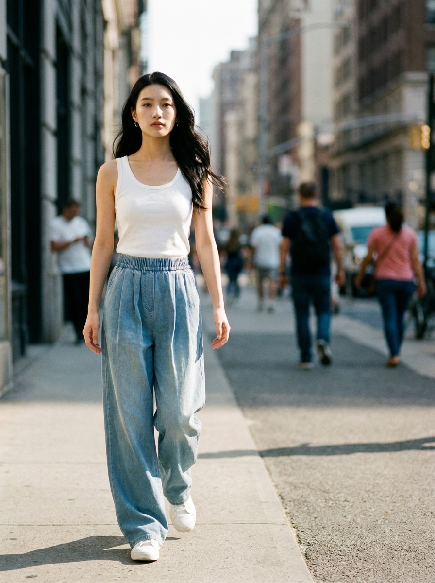 ZINNA – Comfy High Waist Wide Flow Pants
